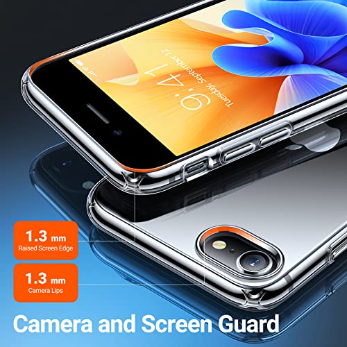 TORRAS Crystal Clear for iPhone SE Case, [Anti-Yellowing][Military-Grade Protection], Slim Transparent Anti-Scratch Back, Soft Bumper, Non-Slip Protective Phone Cover, Clear — view 5