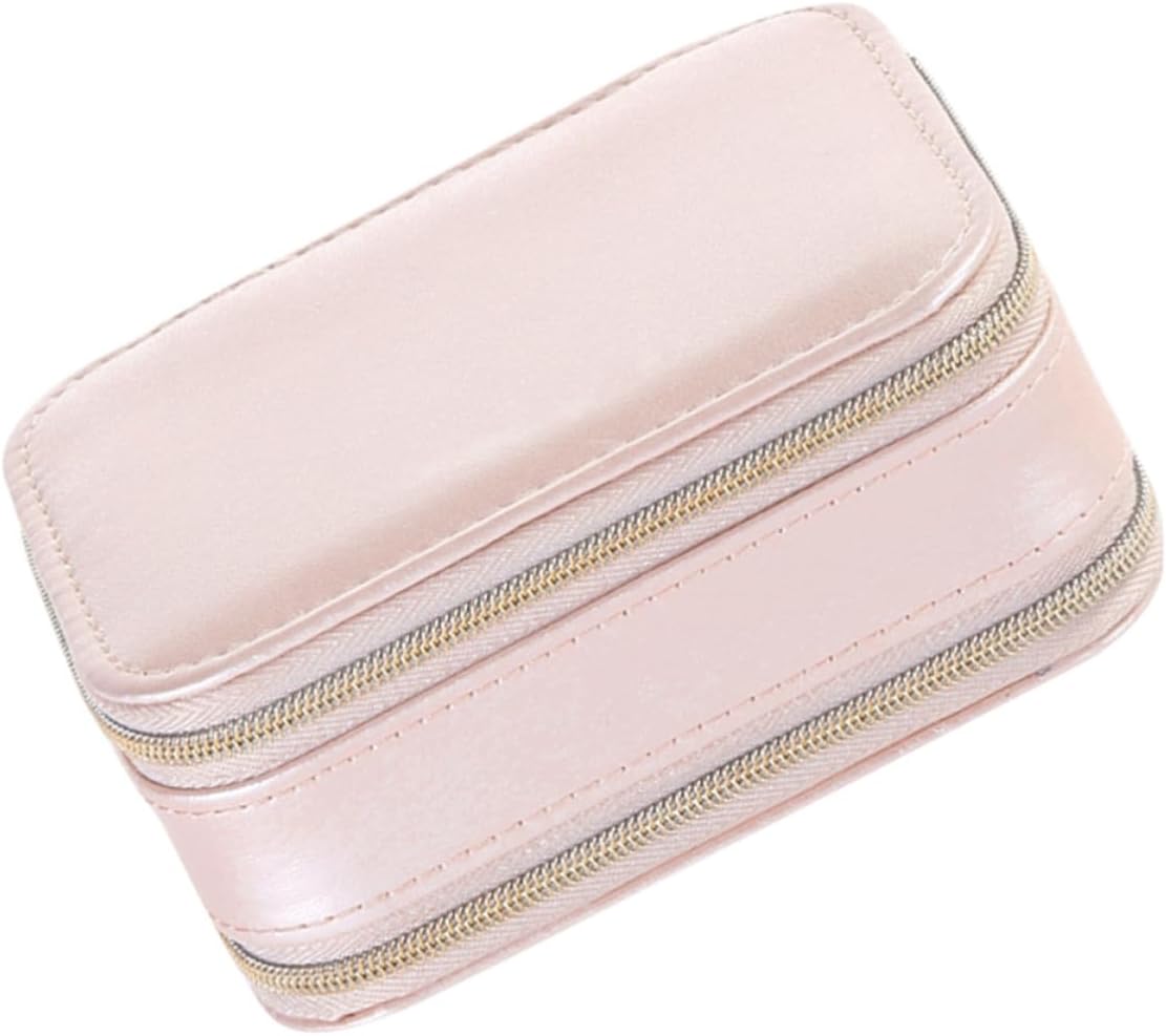 Abaodam Portable PU Leather Jewelry Box Earrings for Rings Necklace