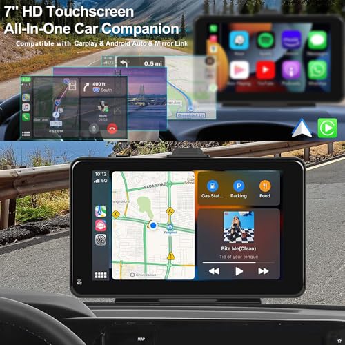 THOMIX Carplay Screen for Car for BMW 2er 230i 216d 218d 220d M240i M235i, 7" Portable Touch Screen Car Player with Wireless Carplay Android Auto with Voice Control Multimedia Stereo - Image 2