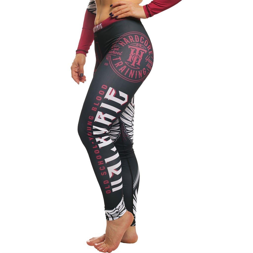 Hardcore Training Leggings Women Legginsy Kobiety Spodnie Kompresyjne Damskie Siłownia Fitness Joga (DE/NL/SE/PL, Alfa, XL, Regularny, Regularny, czerwony)