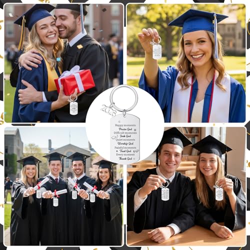 Image of Landical 12 Pcs Graduation Gifts for Her Him Class of 2026 Gifts Keychain Bulk for College High School Gifts for Women Men