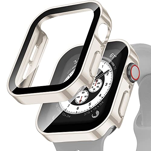 Coque Apple Watch 45mm 41mm étanche avec vitre en verre trempé pour iWatch 8 7 SE 6 5 4