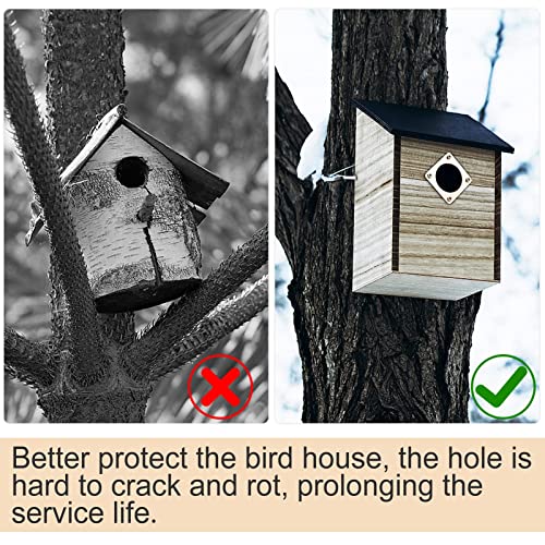 12Pcs Metal Bird House Guards - 1 1/2" Eastern Bluebird Outside Birdhouse Nesting Entry Copper Portal Hole Protector Avoid Woodpecker Squirrel Chewing #TOP1