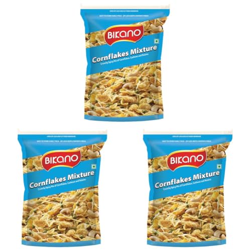 Image of Bikano Cornflake Mixture | Crispy & Crunchy Snacks | Cornflakes Namkeen 400g (Pack of 3)