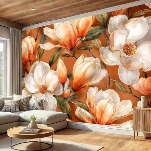 Fotomurales plantas rococó y papel pintado mural seda 200x140cm 5