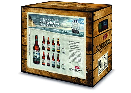 Störtebeker Entdeckerkiste | Top Geschenkidee für Männer | 9x Störtebeker Bier mit Gläsern im Geschenkpaket Cover
