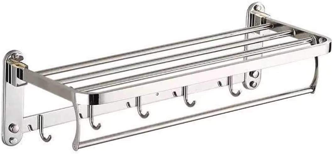 Barre de rangement pour peignoirs et porte-serviettes mural en acier inoxydable 304