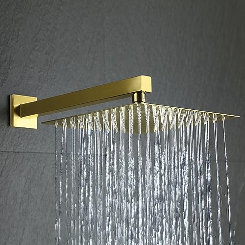 Ensemble douche or 3 modes d'eau avec corps en cuivre fin et douche de tête large - 2