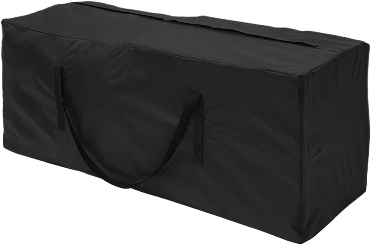 Cushion Storage Bag Furniture Cushion Storage Bag Waterproof 210D Oxford Cloth Outdoor Garden Christmas Tree Organizer Protective Cover Dustproof(173x76x51cm Black 1)