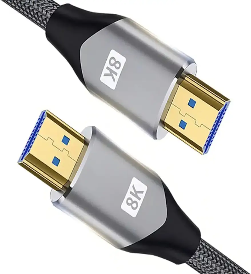 Cabo HDMI 2.1 8K 3m Ultra High Speed 48Gbps, 4K 240Hz HDR eARC Dolby Vision/Atmos, Nylon Trançado Reforçado, Conector Banhado a Ouro, Compatível com PS5, Xbox Series X, TV, Monitor e PC