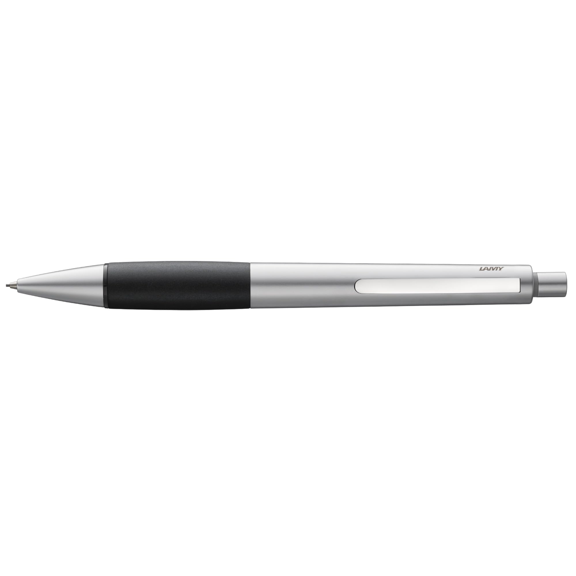 LAMY accent ołówek automatyczny 196 – ołówek w kolorze aluminium z wymiennym uchwytem kauczukowym i końcówką do ścierania, z wkładem 0,7 mm (LAMY M 40)