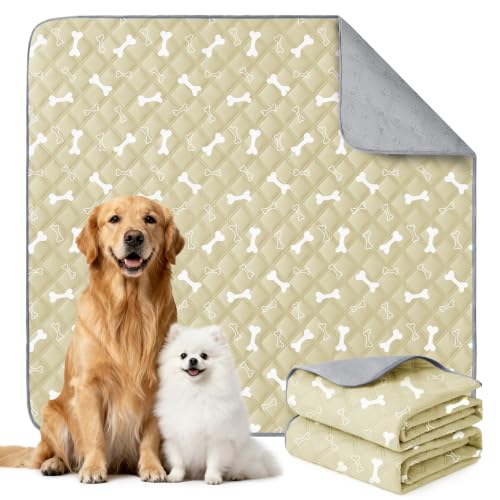 Image of Eterish Washable Pee Pads for Dogs Extra Large 36'' x 48'' 2 Pack | Reusable Absorbent Pet Puppy Dog Training Pads Non-Slip, Waterproof Whelping Potty Pads for Dogs Leak-Proof