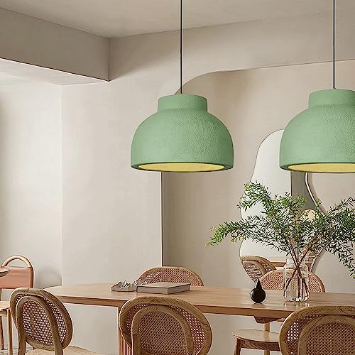 Petite lampe suspendue Wabi-Sabi faite main avec éclairage E27