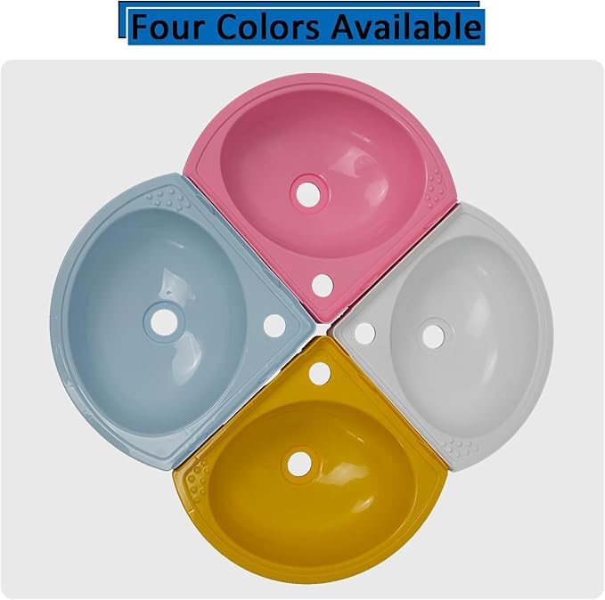 Lavabo In Plastica Colorata a Muro - Mini Lavamani Ad Angolo per Camper, Giardino, Campeggio, Cantina