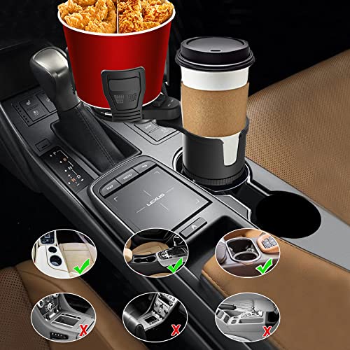Large Dual Cup Holder Expander For Car Compatible With Hydro Flask, Yeti, Nalgene, 32/40 Oz Large Bottles Drinks Mugs, 2 In 1 Multifunctional Car Cup Holder Extender Adapter With Adjustable Base … #TOP3