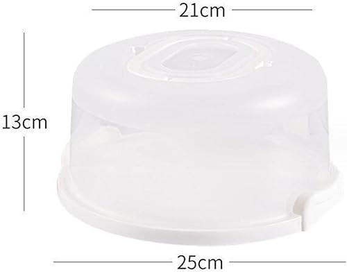 Miniatura 2 de IEUDNS Recipiente portátil para pasteles con asa, bandeja redonda para servir pasteles con tapa para pasteles de 8 pulgadas, práctico soporte para