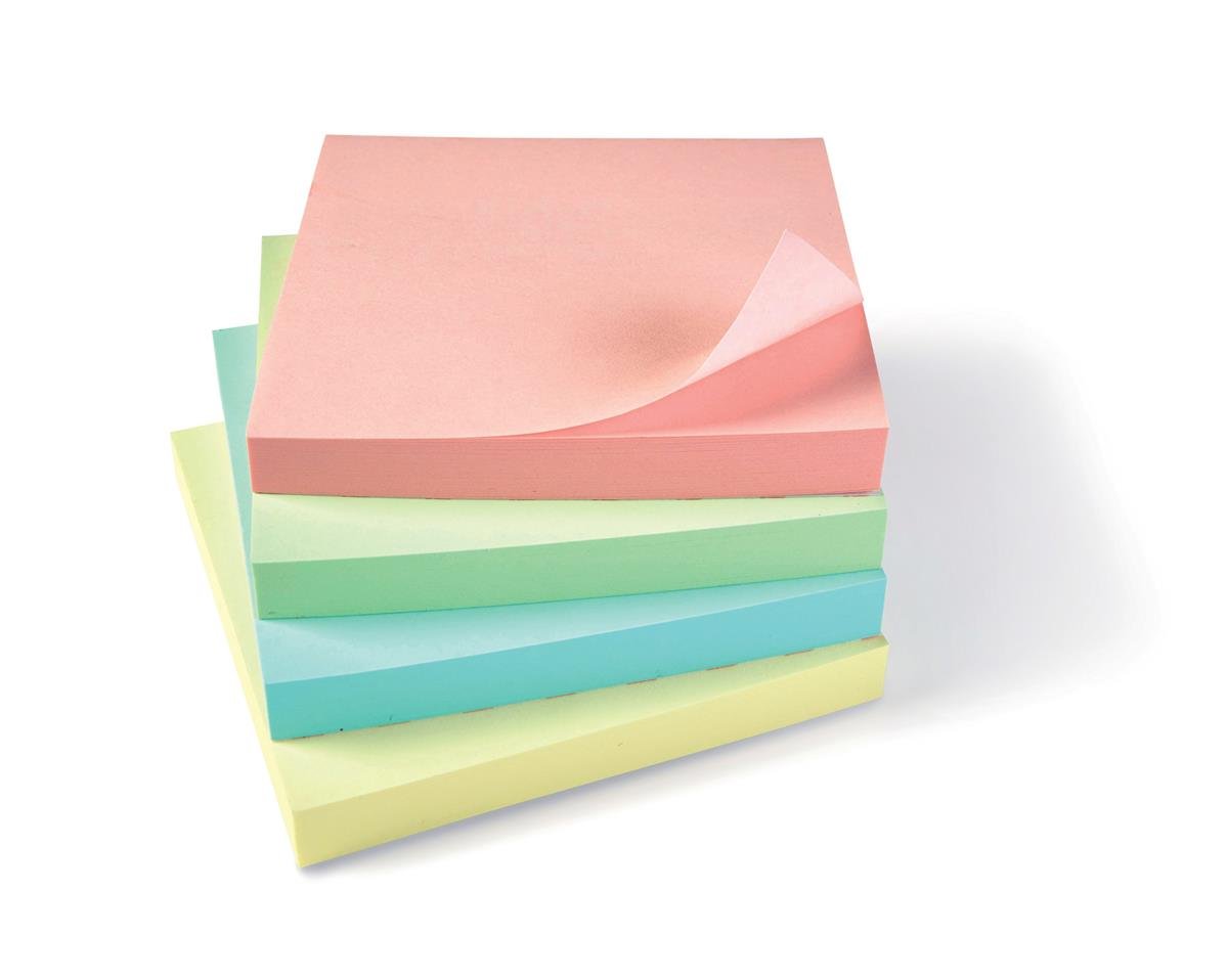 5 Star Sticky Notes Set Office Supplies (12 Pack) Pastel Colours Repositionable Sticky Notes 100 Sheets 75x75mm Teacher Supplies