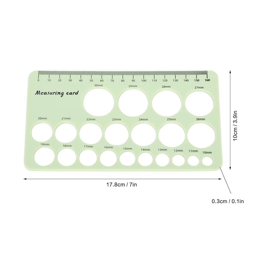 Flange Measurement Tool Sizing Nipple Rulers Set Silicone For Breast Pump Round And Rectangle Light Brown