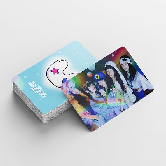 124Pcs En- Sk Ive Gidle Twice 60Pcs Photocards Greeting Cards Collectmini Card Postcard and 64Pcs Stickers/New-Jeans
