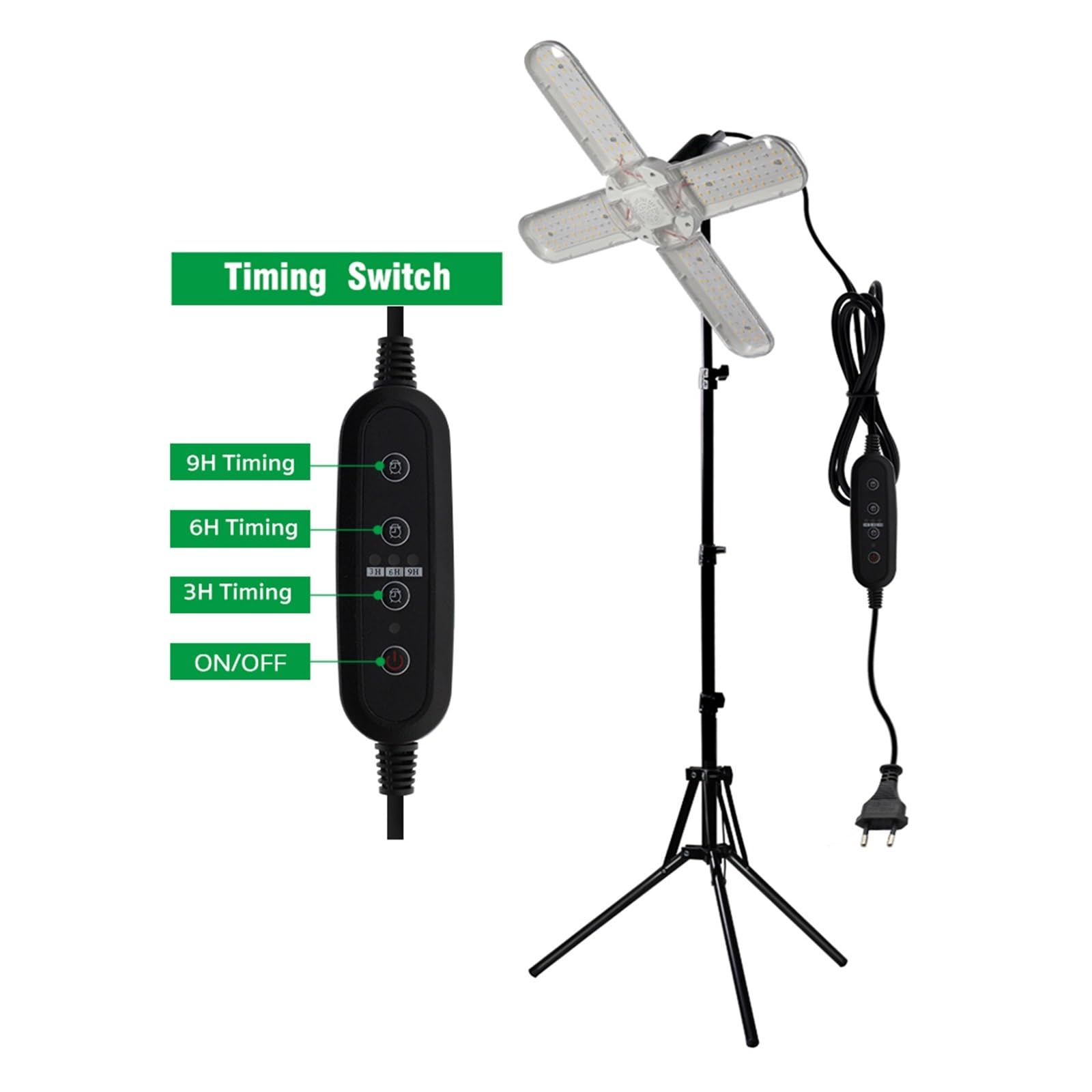 24W 36W 48W LED Pieghevole coltiva la Luce Spettro Completo E27 Pianta Che cresce Lampadina for Piante da Interno Piantina di Fiori(Floor Lamp Holder)