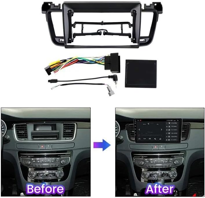 ラジオフェイシアフレーム 9インチ 2DIN ダッシュフィッティングパネルフレーム スクリーンフェイシアフレームアダプター に適合す DVD ナビゲーションオーディオフレーム 9インチ カーフレーム フェイシア アダプター Android ラジオ ダッシュ フィッティ カーステレオ ... 9インチ 2Din カーラジオフレーム フェイシア ダッシュキット DVD ヘッドユニットパネル ステレオカバー GPS アダプター