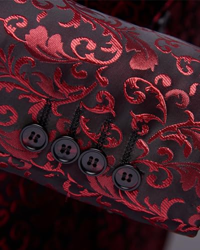 Blazer for Men Casual Slim fit Paisley Sport Coat Jacket Regular Tuxedo Floral for Wedding Party Prom2