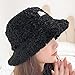 Chapeau Bob Femme Homme Chapeau De Pêcheur en Cheveux d'agneau Femme Automne Et Hiver Mignon Plus Velours Épais Capuchon d'oreille en Peluche Bassin Chapeau Sauvage Ins-Black_One_Size