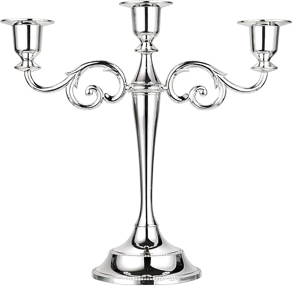 SUMNACON Metal Candelabra 3 arms Candle Holders