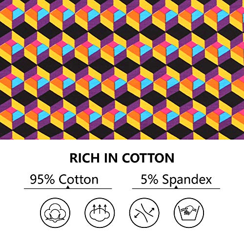 WeciBor Mannen kleurrijke Boxer Shorts ondergoed katoen grappige patroon Boxer slip 4 packs - Afbeelding 3