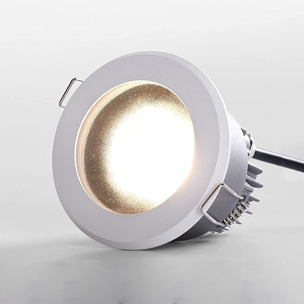 Lot de 2 Spots encastrés étanches IP65 pour Plafond, idéal pour Une Cuisine, Une Salle de Bain ou Une galerie, Blanc Chaud (7 W - 4 000 K).