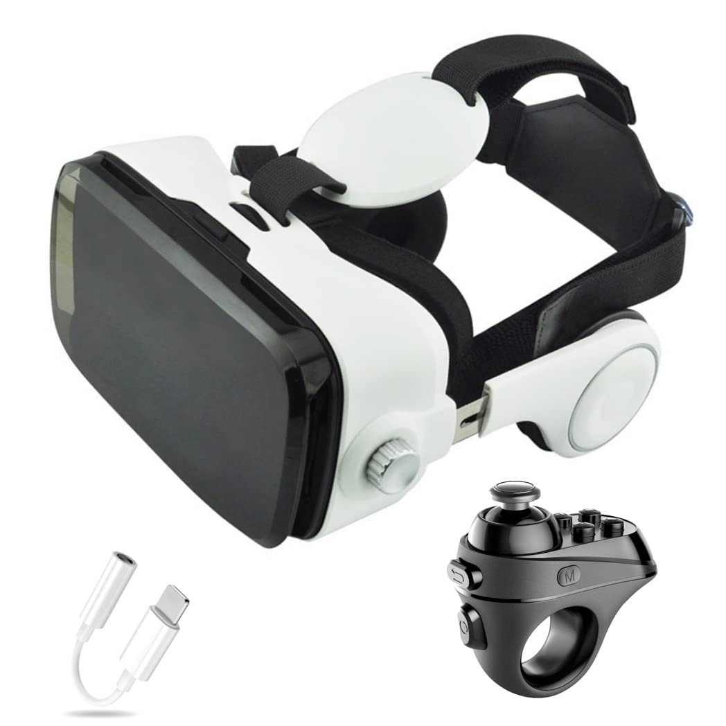 Occhiali VR, Visore Realtà Virtuale, Cuffie 3D VR Compatibile con Tutti Gli, Lente Regolabile per Film e Giochi 3D, per iPhone 13 Pro Max/13 Pro/13/12/11, per Samsung Galaxy S21, Huawei, Xiaomi