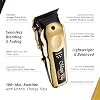 Wahl Professional 5 Star Cordless Magic Clip Gold ، قفاز شعر عالي الأداء مع 100 + Minute Run Time ، ليثيوم أيون ، ذهبي