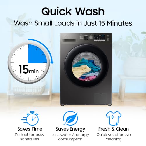 Image of Samsung 7 kg, 5 Star, Hygiene Steam, Quick Wash, Digital Inverter Motor, Fully-Automatic Front Load Washing Machine (WW70FG4S02AXTL, Inox)