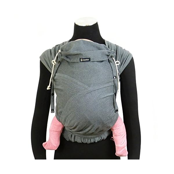 Didymos DidyKlick Babytrage, Doubleface Anthrazit, Schwarz