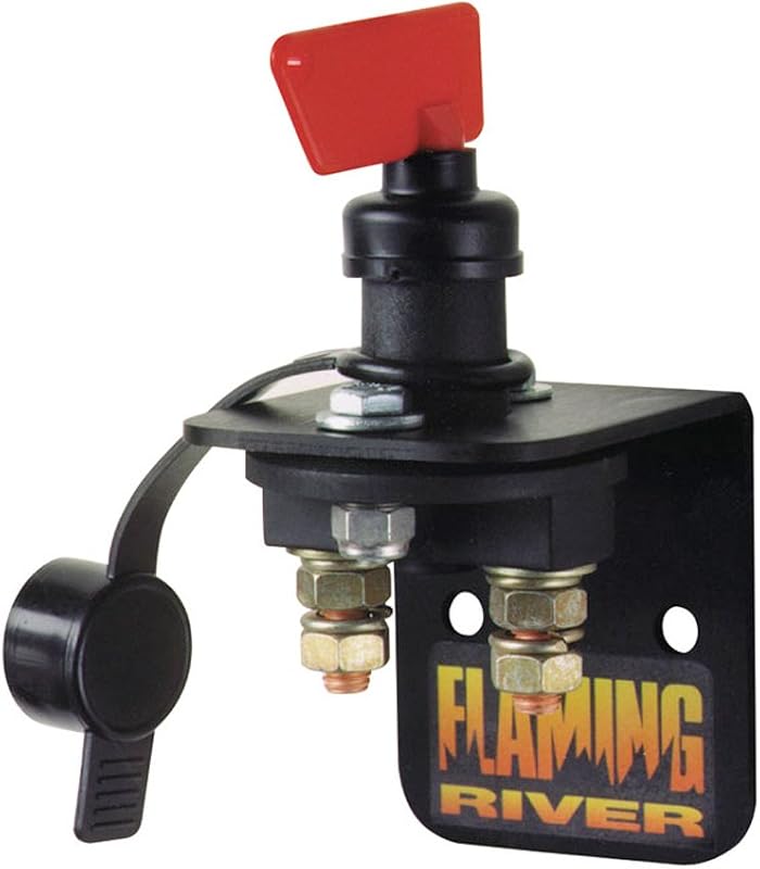 Chave geral de bateria Flaming River FR1002 100 A, rotativa, para painel – Kit