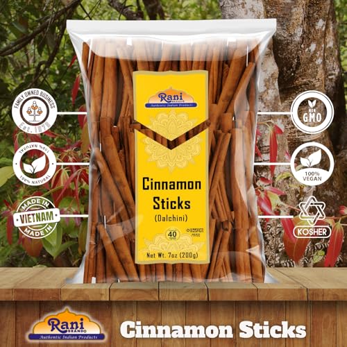 Rani Cinnamon Sticks 7oz (200g) - 36-44 Sticks - Strong Aroma, Perfect for Baking, Cooking & Beverages | 3+ Inches Length - Cassia Saigon Cinnamon from Vietnam | Kosher - Image 5