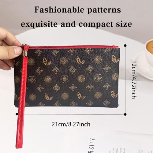 Ladies' wallet, which can hold passport, credit card, ID documents and mobile phone. It is equipped with a zipper closure to enhance security and make it convenient to access. (Red)2