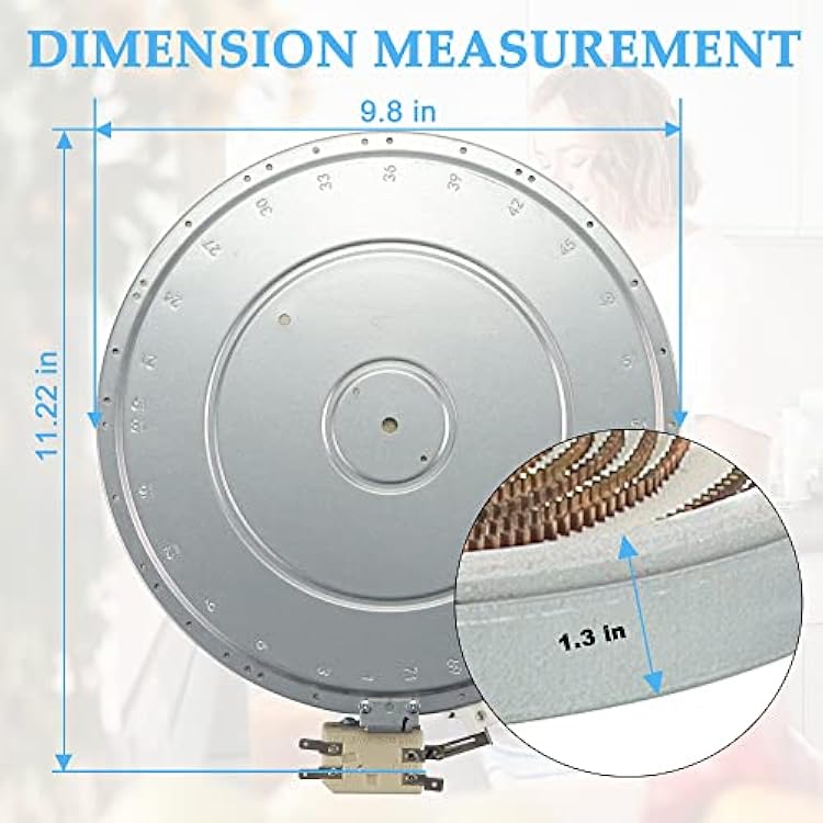 WB30T10133 9 Dual Radiant Surface Element for GE Hotpoint, Haier Ranges - Replaces 1474218 EAP2321567 PS2321567 AP4345739