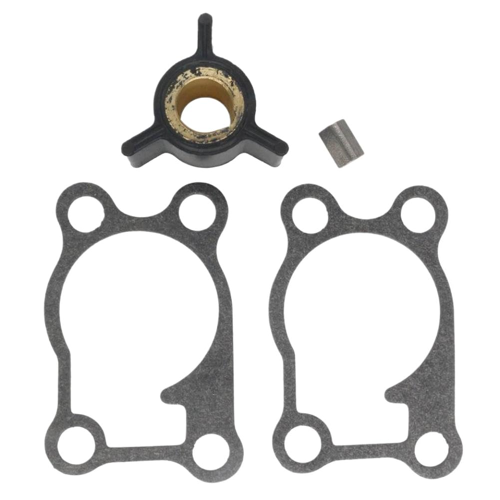Girante della pompa dell'acqua con chiave e guarnizione per 2 o 4 motori fuoribordo – Compatibile con i codici 0433935, 0767407, 396852, 18-3015