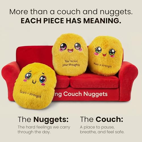 Image of Healing Couch Nuggets - Emotional Support Nuggets Plush Set for Adults & Teens, Emotional Support Plush & Plushies with Story Card & Gift Box, Meaningful Desk Decor & Encouragement Gift