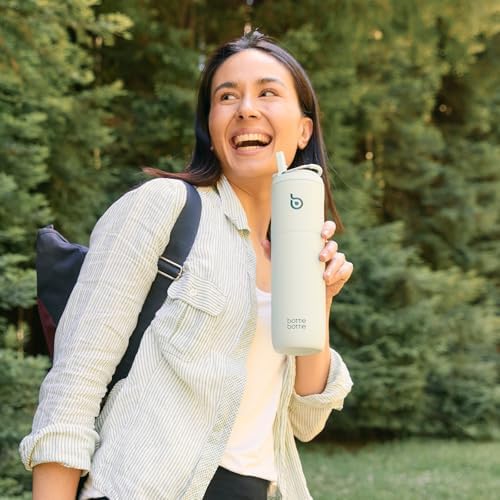 BOTTLE BOTTLE Stainless Steel Water Bottle with Straw Sports with Handle | Orchard Green,for Travel Gym school,Stainless Steel Water Bottles,Double-Wall,Vacuum Metal,Leak Proof,BPA-Free - View 4