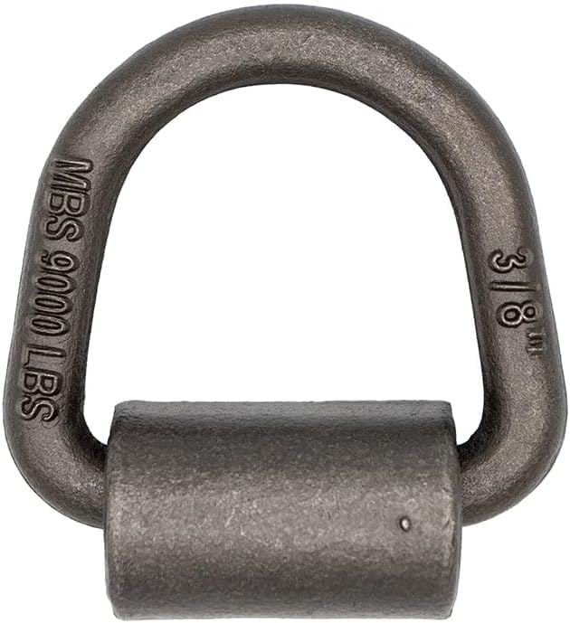 Mytee Products (12 Pack) 3/8" Heavy Duty Weld On D Ring - 9,000 LBS Breaking Strength Tie Down Anchor for Truck Bed - Forged D Rings for Trailer
