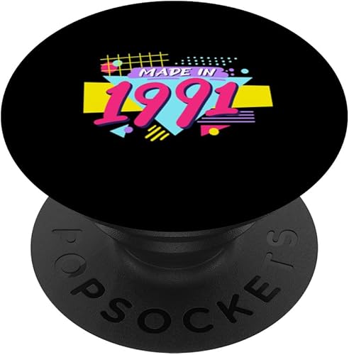 Made in 1991 90s Nostalgia Retro Vintage 1990s 33rd Birthday PopSockets Standard PopGrip
