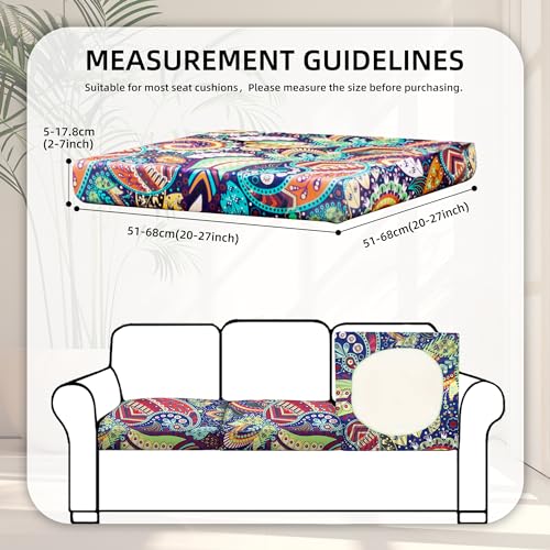 Image of BIETYONE 8Pcs Stretch Patio Cushion Covers,Outdoor Couch Covers Replacement,Outdoor Couch & Sofa Slipcovers,for Patio Furniture Cushion Covers,Washable Reusable urniture Protector (Rococo,Cover Only)