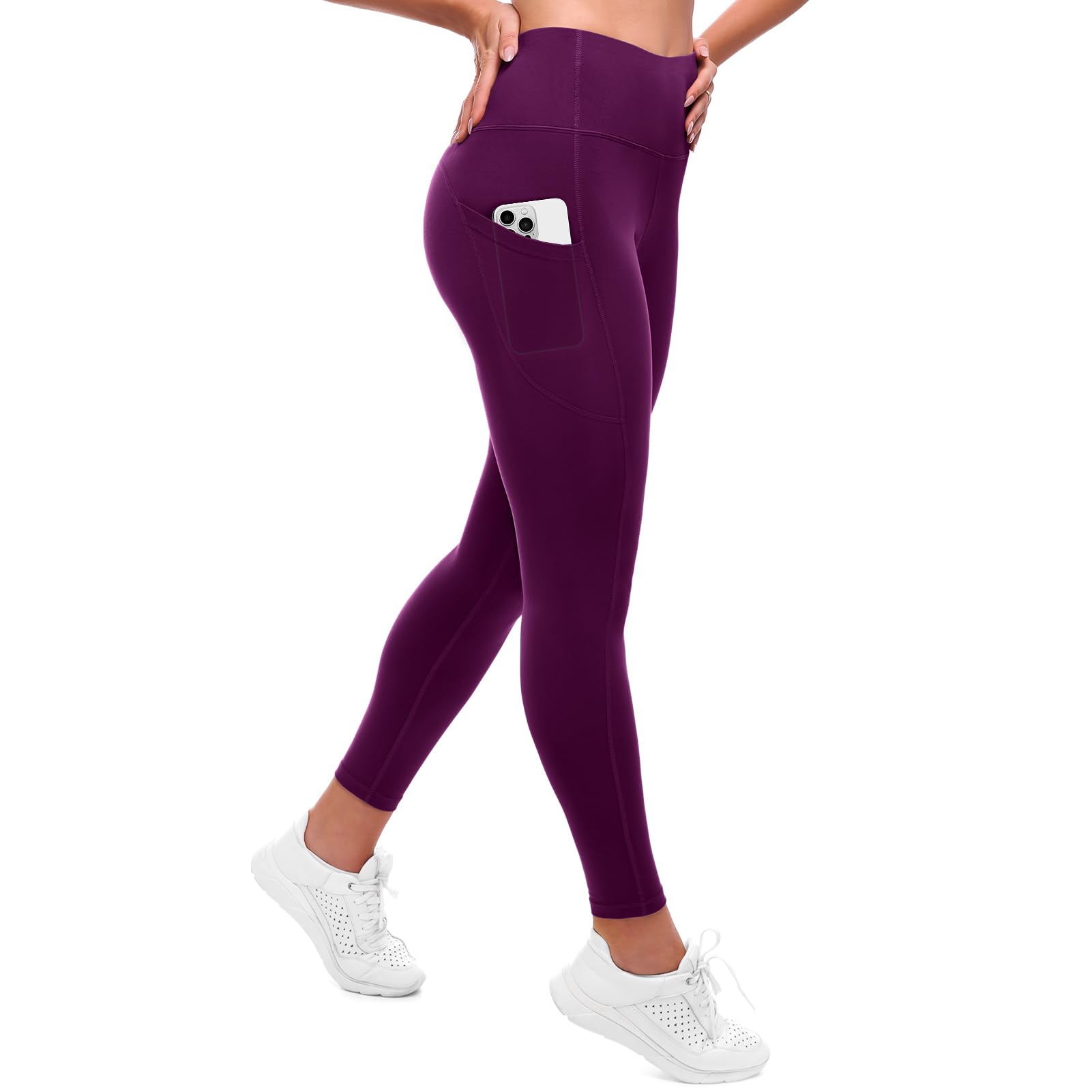 Thick Yoga Pants with Pockets-High Wasited Workout Tummy Control Yoga Leggings