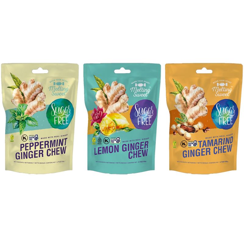 Melting Sweet SUGAR FREE Candy Tamarind Ginger Chews (3.7 Ounces, Pack of 2) image 5