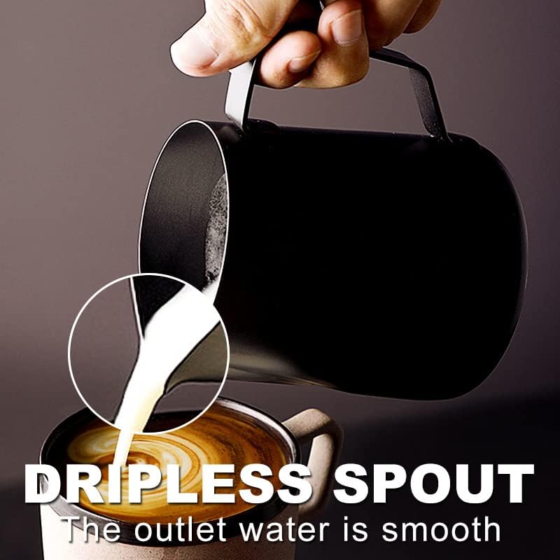 Miniatura 3 de Milk Frothing Pitcher 350ml12oz, Steaming Pitcher, Stainless Steel Pither, Latte Art Barista Steaming Pitchers, Milk Jug Cup, Matte Black