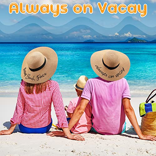 Sureio 6 piezas sombrero de playa para mujer verano miniatura 5