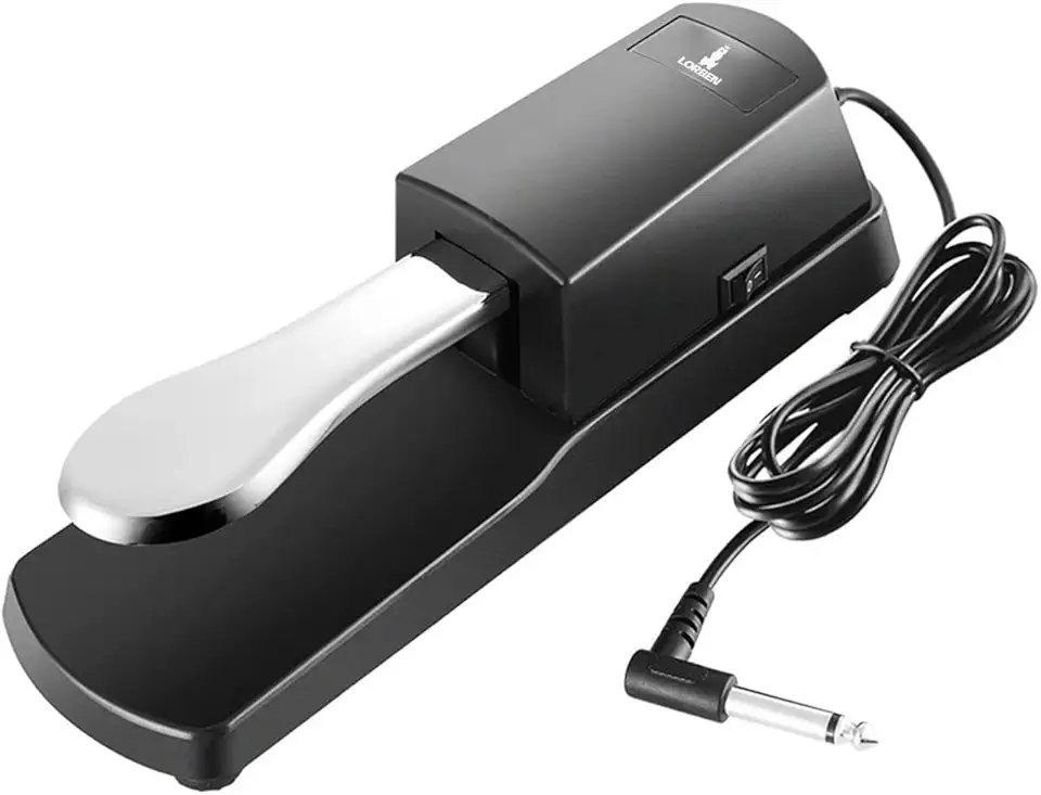 Pedal Sustain Universal Lorben para Teclado Piano Eletrônico com Inversor de Polaridade GT6108