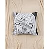Anime Throw Pillow Cover 18x18 Inch - Funny iFeed YouLead Blushing Girl Design, Cute and Humorous Decorative Cushion Cover for Sofa and Couch, Home Decor - Image 5